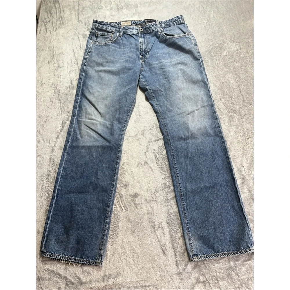 AG Adriano Goldschmied Jeans Men's 38x34 Blue Relaxed Fit Denim